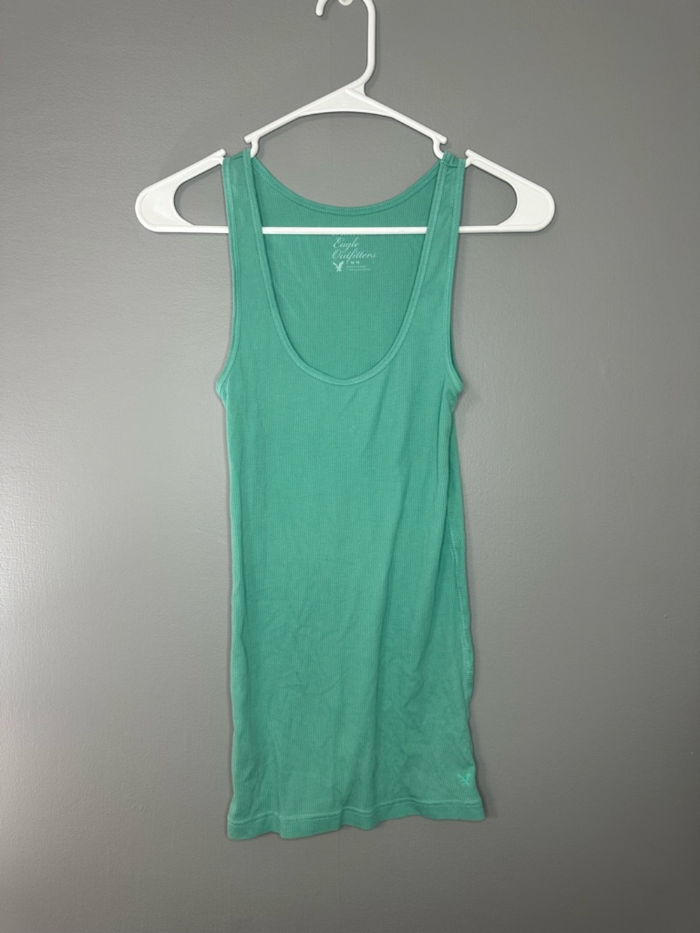 Green Scoop Neck Tank Top - American Eagle outfitters